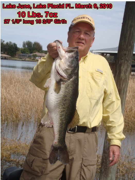Big Bass caught by Chris King in Lake June Bass Fishing 2010 (central florida)